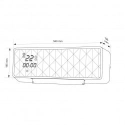 Стенен електрически нагревател  Dalap HW 5404 с вентилатор и дистанционно управление