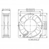 Малък вентилатор за електронна апаратура  SAF-12V DC, 60x60x20 мм, 4500 об./мин.