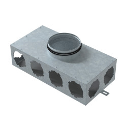 Метална разпределителна кутия за свързване Flexitech Ø 90 мм с 8 извода