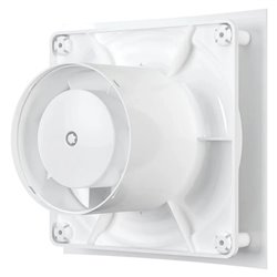 Ventilator de baie Dalap 100 FPZ  cu panou frontal alb și comutator de timp, Ø 100 mm