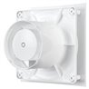 Ventilator de baie Dalap 100 FPZ  cu panou frontal alb și comutator de timp, Ø 100 mm