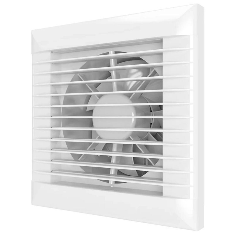 Ventilator de baie Dalap 150 LEA ZW cu jaluzele automate, senzor de umiditate și timer, Ø 150 mm