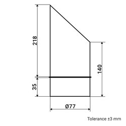 Element de evacuare metalică Dalap VFK cu plasă, Ø 80 mm