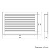 Grilă de ventilație metalică Dalap GMAS cu reglaj 200x100 mm, alb