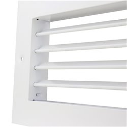 Grilă de ventilație metalică Dalap GMAS cu reglaj 200x100 mm, alb