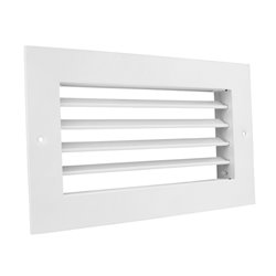 Grilă de ventilație metalică Dalap GMAS cu reglaj 250x100 mm, alb