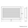 Grilă de ventilație metalică Dalap GMAS cu reglaj 250x100 mm, alb