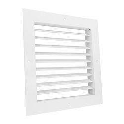 Grilă de ventilație metalică Dalap GMAS cu reglaj 250x250 mm, alb