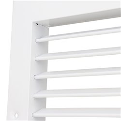 Grilă de ventilație metalică Dalap GMAS cu reglaj 350x350 mm, alb