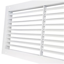 Grilă de ventilație metalică Dalap GMAS cu reglaj 600x200 mm, alb