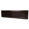 Grila de ventilație PVC cu reglare pentru ușă 368x130 mm, maro