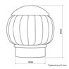 Dalap DORN P, palarie de terminal rotativa, Ø 160 mm, rosu