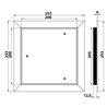Прахонепроницаема ревизионна вратичка за гипсокартон и стена 200x200 мм