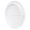 Grilă de ventilație circulară din PVC cu flanșă și plasă anti-insecte plastică Ø 125 mm, alb