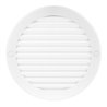 Grilă de ventilație circulară din PVC cu flanșă și plasă anti-insecte plastică Ø 150 mm, alb