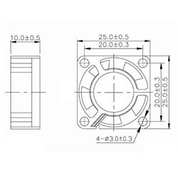 Малък вентилатор за компютърна техника Dalap SAF 5V DC, 25x25x10 мм, 7000 об./мин.