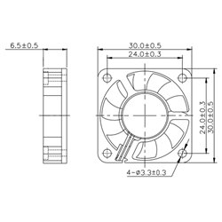 Малък вентилатор зa компютърна техника Dalap SAF 12V DC, 30x30x6 мм, 10000 об./ мин.