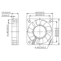 Малък вентилатор за компютърна техника Dalap SAF 5V DC, 40x40x10 мм, 6000 об./мин.