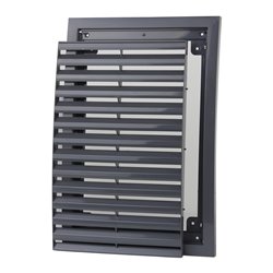 Grilă de ventilație din plastic Dalap 180x250 RN ASA cu jaluzele fixe, fara flansa, gri