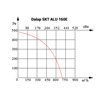 Алуминиев радиален вентилатор Dalap SKT ALU 160E с по-висока производителност, Ø 160 мм, 395 m³/h