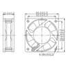 Малък вентилатор зa компютърна техника Dalap SAF B 12V DC, 60x60x20 мм, 3500 об./мин., със сачмени лагери