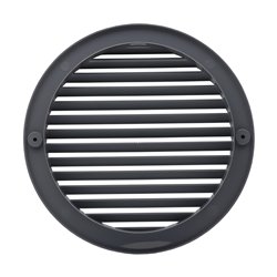 Grilă de ventilație din plastic Dalap GP 150 KN ASA cu jaluzele fixe si flansa, gri, Ø 150 mm