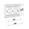 Вентилационна решетка от неръждаема стомана с механично управление 260x165 мм