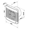 Ventilator de baie fără funcții suplimentare Ø 150 mm, motor puternic