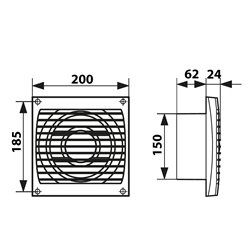 Ventilator de baie Dalap 150 ELKE