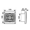 Ventilator de baie Dalap 125 ELKE L cu întrerupător cu lanț