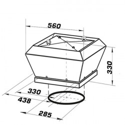 Покривен вентилатор Dalap ALBATRO Ø 285 мм, 1820 m³/h