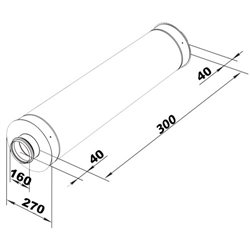 Шумозаглушител Dalap DAMPER Ø 160 мм, дължина 300 мм