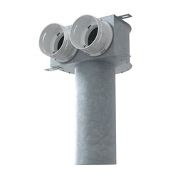 Метален таванен конектор за тръби Dalap Flexitech Ø 90 мм, 2 фланци