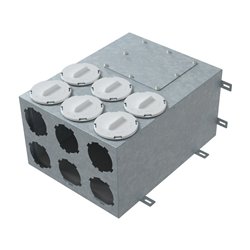 Метална разпределителна кутия за връзка със системи Flexitech Ø 90 мм с 6 извода MADB 2125
