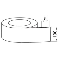 Изолационна самозалепваща се лента за вентилационни системи 100 мм, дължина 10 м