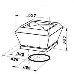 Покривен вентилатор на 400V Dalap ALBATRO Ø 285 мм, 1950 m³/h