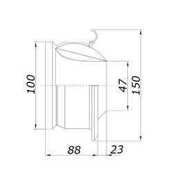 Difuzor cu jet Ø 100 mm