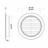 Метална вентилационна решетка Ø 150 мм с фланец и мрежа против насекоми