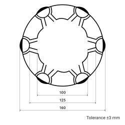 Гумена редукция Dalap DGR, Ø 100-125 мм, черна