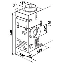 Въздушен филтър за каминен вентилатор Ø 160 мм