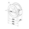 Метален тръбен вентилатор с фланец на 400V Ø 260 мм
