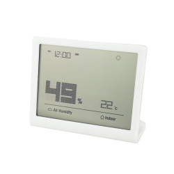 Цифров LCD влагомер с термометър и часовник Dalap THM, бял