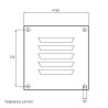Вентилационна решетка от неръждаема стомана Dalap GM 150 NR без фланец с фиксирани жалузи, 150x150 мм