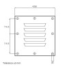 Вентилационна решетка от неръждаема стомана Dalap GM 250 NR без фланец с фиксирани жалузи, 250x250 мм