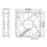 Малък вентилатор за електронна апаратура SAF-12V DC, 92x92x25 мм, 3000 об./мин.
