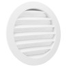 Бяла метална вентилационна решетка Dalap AVW за фасада с мрежа и фланец, Ø 100 мм