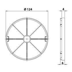 Пластмасова възвратна клапа за вентилатори Ø 125 мм