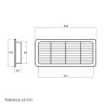 Квадратна PVC вентилационна решетка Dalap 972B за завършване на тръби, 220x90 мм, Черен