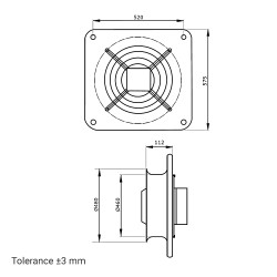 Индустриален стенен аксиален вентилатор Dalap RAB TURBO 450