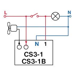 Външно времево реле под превключвателя CS3-1B